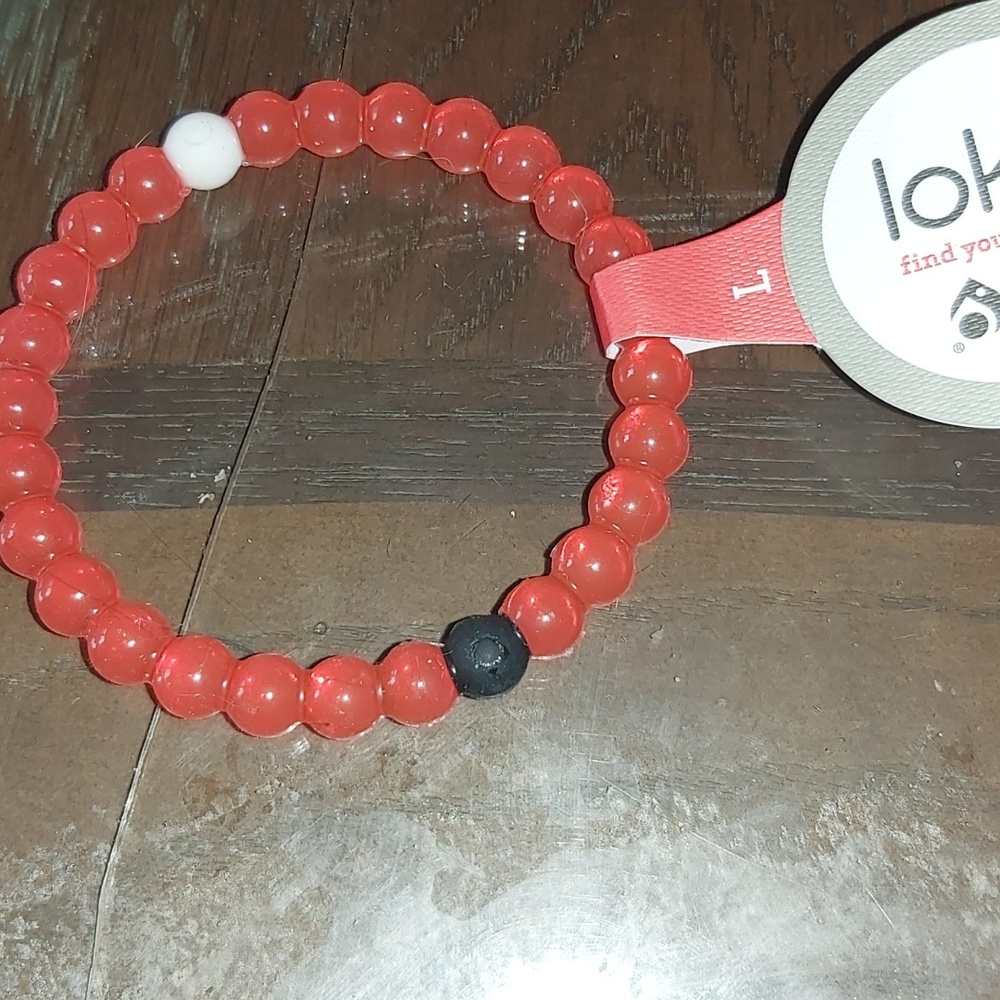 Large red unisex st judes lokai bracelet
